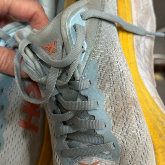 Hoka Running Shoes - Gray and Orange size 7.5 - Picture 5 of 8